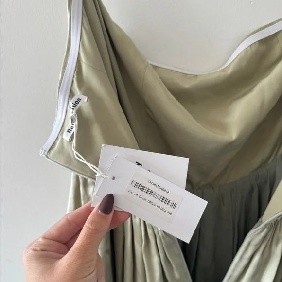 REFORMATION Elspeth Dress in Dried Herbs 10